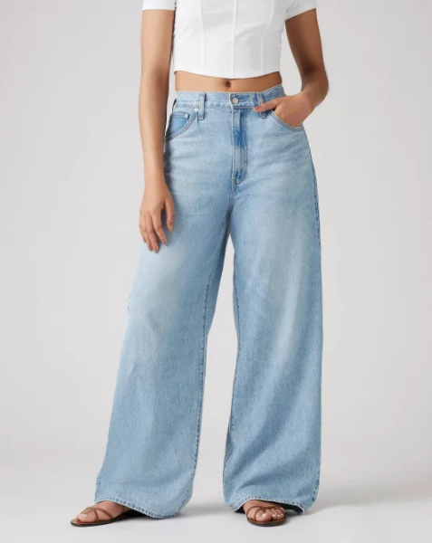 Jeans larghi regolabili da donna